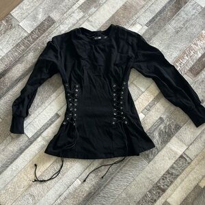 Black corset sweatshirt size xs by DO+BE